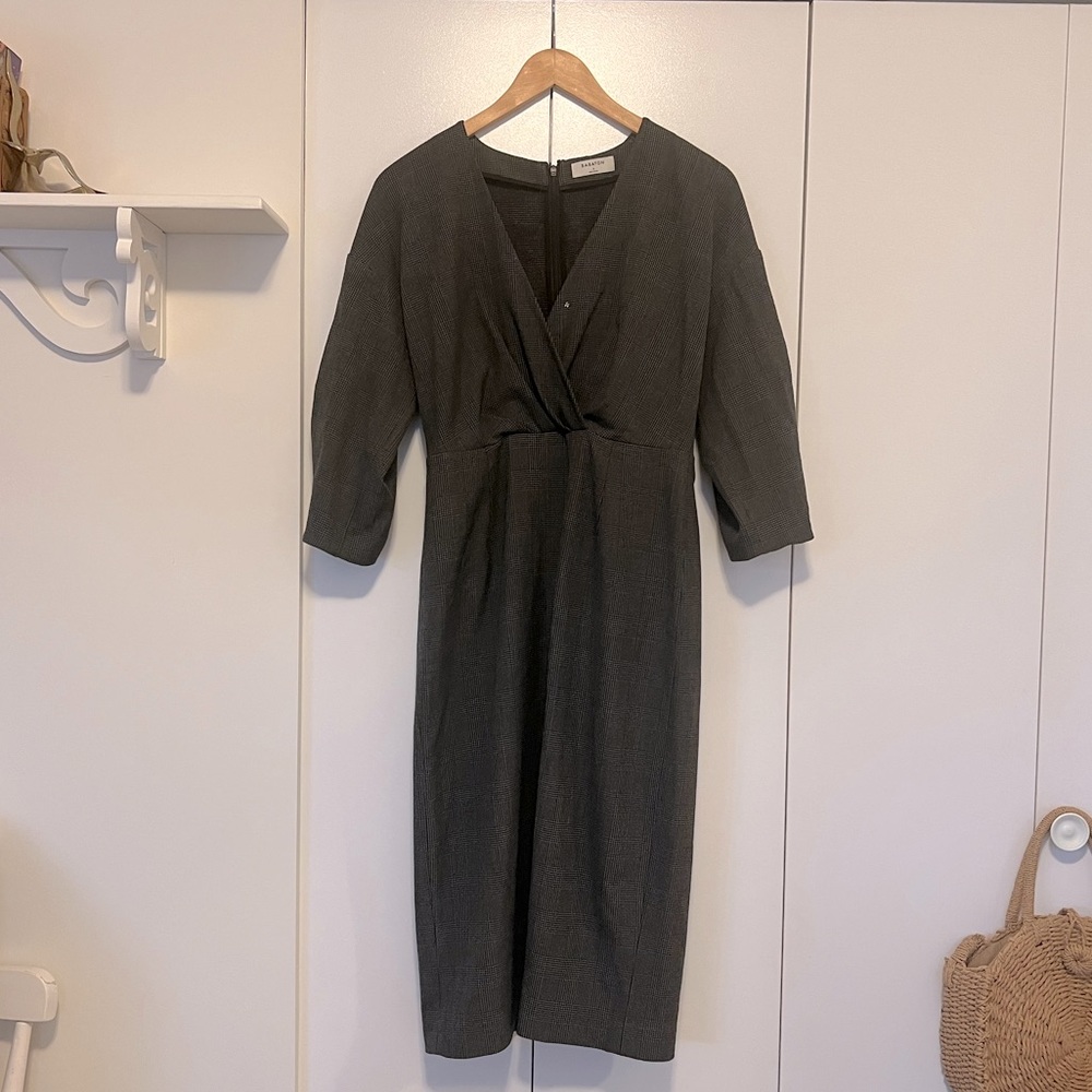 Babaton Houndstooth Dress with Pencil Skirt